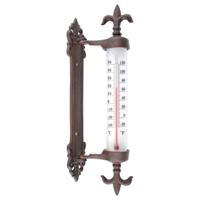 Esschert Design Buitenthermometer - gietijzer - Franse lelies - 29 cm   - - thumbnail