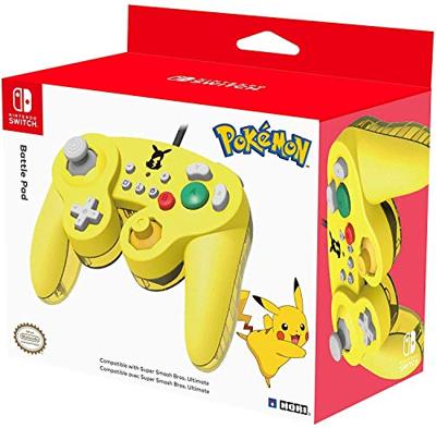 Hori 263131 Controller Smash Bros Gamepad, Pikachu, Geel (Nintendo Switch)