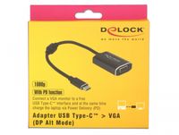 Delock 62989 Adapter USB Type-C male > VGA female (DP Alt Mode) met PD-functie - thumbnail