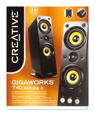 Creative GIGAWORKS T40 II 2.0 PC-luidsprekers Kabelgebonden 32 W Zwart
