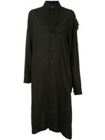 Yohji Yamamoto chemise asymétrique à volants - Noir - thumbnail