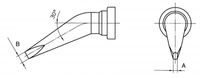 Weller LT-HX Soldeerpunt Beitelvorm, gebogen Grootte soldeerpunt 0.8 mm Lengte soldeerpunt: 18 mm Inhoud: 1 stuk(s) - thumbnail