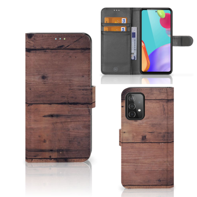 Samsung Galaxy A52 Book Style Case Old Wood Samsung Galaxy A52 Book Style Case Old Wood