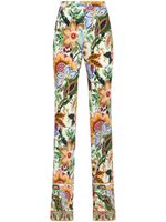 ETRO pantalon droit à fleurs - Blanc - thumbnail