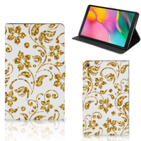 Samsung Galaxy Tab A 10.1 (2019) Tablet Cover Gouden Bloemen