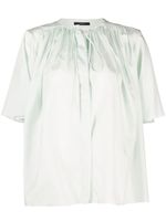 JOSEPH blouse en soie Bristow à plis - Vert - thumbnail