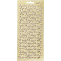 Creotime stickervel lichtgoud Uitnodiging Fins 1 vel