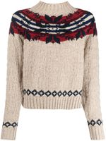 Polo Ralph Lauren high-neck intarsia-knit jumper - Tons neutres