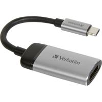 Verbatim 49143 USB-C Adapter [1x USB-C stekker - 1x HDMI-bus] Zilver (mat) 0.10 m - thumbnail