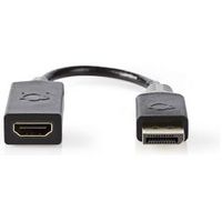 DisplayPort - HDMI-kabel | DisplayPort male - HDMI-uitgang | 0,2 m | Antraciet [CCBW37150AT02] - thumbnail