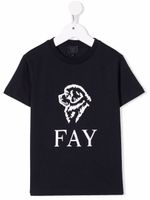 Fay Kids t-shirt à logo imprimé - Bleu - thumbnail