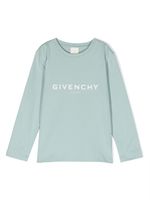 Givenchy Kids t-shirt en coton biologique à logo imprimé - BLUE