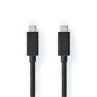 USB-Kabel | USB 3.2 Gen 2x2 | USB-C Male | USB-C Male | 100 W | 4K@60Hz | 20 Gbps | Vernikkeld | 1