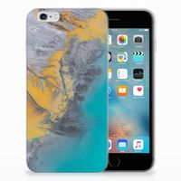 Apple iPhone 6 | 6s TPU Siliconen Hoesje Marble Blue Gold