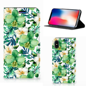 Apple iPhone X | Xs Smart Cover Orchidee Groen