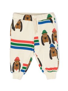 Mini Rodini pantalon de jogging à imprimé Bloodhound - Tons neutres