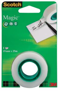 Scotch plakband Magic Tape ft 19 mm x 25 m, blister met 1 rolletje