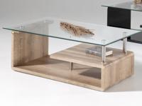 Salontafel AKILA rechthoekig 120 cm oud eik