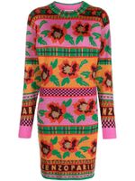 Kenzo robe Fairisle en maille intarsia - Rose