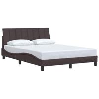 vidaXL Bedframe zonder matras stof donkerbruin 140x190 cm