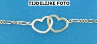 TFT Zilveren Ketting Hartjes 1,9 mm 40 + 5 cm - thumbnail