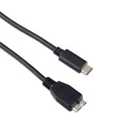 USB-kabel - USB-C (M) naar micro-USB type B (M) - USB 3.0 - 3 A - 1 m - zwart - Europa