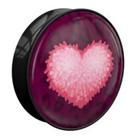 Double Flared Plug met Heart "Erotica" Design Acryl Tunnels & Plugs - thumbnail