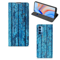 OPPO Reno4 Pro 5G Book Wallet Case Wood Blue