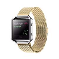 By Qubix - Milanese Compatible met Fitbit Blaze horloge band alleen voor Compatible met Fitbit Blaze - Goudkleurig - Compatible fitbit bandje