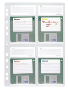 Durable Diskette-ordnerhoes 4 diskettes 3,5 inch Kunststof Transparant 5 stuk(s) (b x h) 210 mm x 297 mm 524319