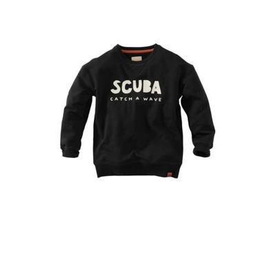 Z8 sweater Andrez met tekst zwart/wit