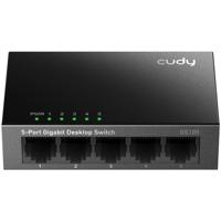 Cudy GS105 Gigabit Ethernet Switch 5 Ports, 10/100/1000 Mbps Ethernet-hub, plug & play, metalen behuizing