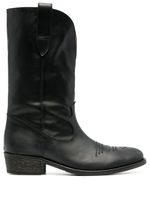 Via Roma 15 bottes d'inspiration western en cuir - Noir