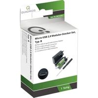 Quadrios Micro USB 2.0 - Stekkerset, Type B Horizontale mannelijke basis 2001C210 Inhoud: 1 stuk