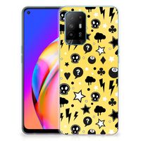 Silicone Back Case OPPO A94 5G | Reno5 Z Punk Geel - thumbnail