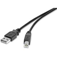 Renkforce USB-kabel USB 2.0 USB-A-stekker, USB-B-stekker 1,00 m zwart vergulde stekkercontacten RF-4463070