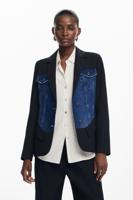 Hybride trucker blazer - BLUE - 46 - thumbnail