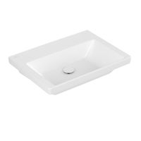 Wastafel Villeroy & Boch Subway 3.0 Met CeramicPlus Zonder Kraangat Zonder Overloop 65x47x16.5 cm Stone White