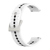 By Qubix - Dot Pattern bandje - Wit - Compatible met Garmin Vivoactive 6 / Vivoactive 5 / Vivoactive 3 - Compatible Garmin bandje - Bandbreedte: 20mm