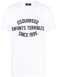 DSQUARED2 t-shirt en coton à logo imprimé - Blanc