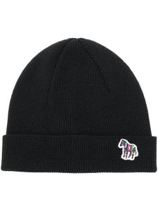 PS Paul Smith zebra motif beanie - Noir