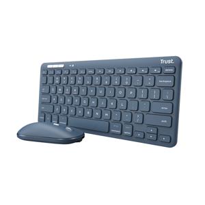 Trust Lyra - Draadloos Toetsenbord en Muis - Voor meerdere apparaten - Qwerty - 1600 DPI - Blauw