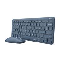 Trust Lyra Multi-Device Wireless Keyboard & Mouse desktopset 800 - 1.600 dpi, 2,4 GHz USB, Bluetooth, 65% - thumbnail