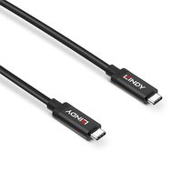 LINDY USB-kabel USB 3.2 Gen2 (USB 3.1 Gen2) USB-C stekker, USB-C stekker 3.00 m Zwart 43348 - thumbnail