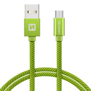 Swissten Micro-USB naar USB kabel - 0.2M - Groen