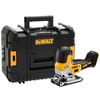 Dewalt 18V DCS335NT Accu-pendeldecoupeerzaag, borstelloos, verstelbare aluminium spuitgietzaagschoen, 3-voudige pendelslag, incl. afzuigadapter, zaagschoenbeschermlaag, TSTAK Box II, levering zonder