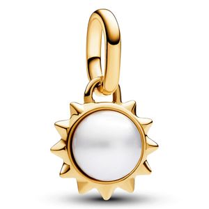 Pandora Me 763035C01 Hangbedel d Pearl Sun Mini Dangle zilver-zoetwaterparel goudkleurig-wit