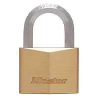 Masterlock 40mm extra thick solid brass body - 23mm hardened steel HEXagonal shac - 1145EURD