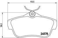 Remmenset, remschijf BREMBO, Remschijftype: Binnen geventileerd, Inbouwplaats: Achteras: , u.a. für Fiat, Peugeot, Citroën, Toyota