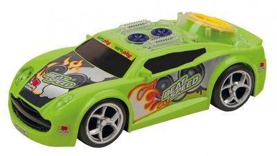 Happy People raceauto BeatSpeed licht en geluid 24 cm groen Happy People raceauto BeatSpeed licht en geluid 24 cm groen